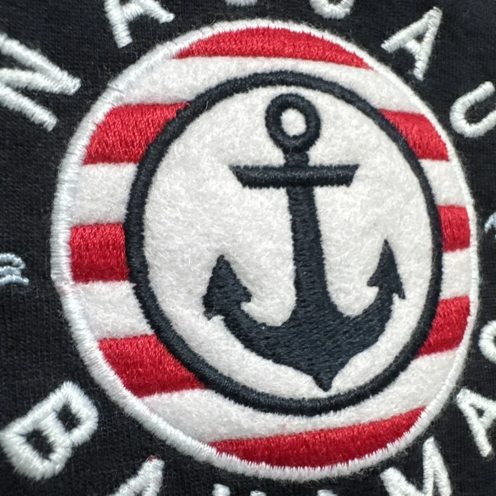 Nassau Bahamas Hoodie Mens Large Black Long Sleeve Spell Out Logo Destination
